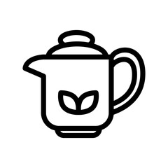 Tea pot icon design template