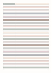 Clean a4 size colorful notes paper template