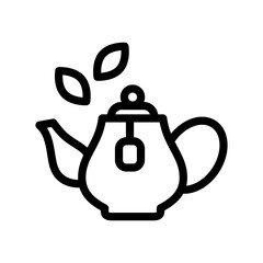 Tea pot icon design template