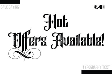 Sale Typography Text Script Lettering Design Hot Offers Available!