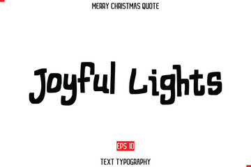 Merry Christmas Quote in Cursive Text Typography  Joyful Lights