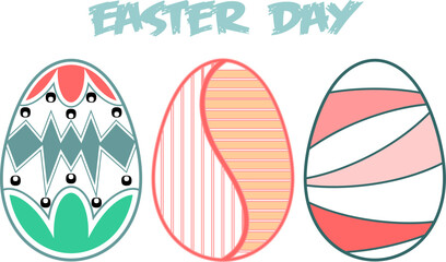 text illustration background  easter eggs vector paskah day