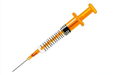 Fototapeta premium Creative representation of a syringe emphasizing health and safety in modern medicine
