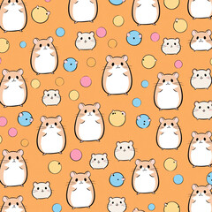 Fototapeta premium seamless pattern with cats