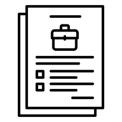 Job application file icon for applying for a job