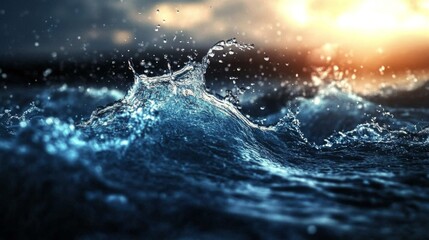 Ocean droplets highlight the connection between nature and stock market growth.