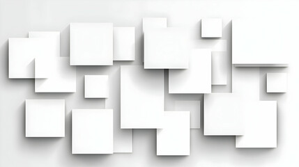 Obraz premium Abstract 3D White Square Background