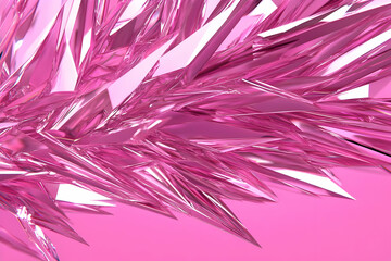 Pink Crystal 3D Abstract Background