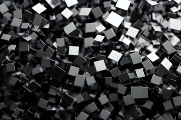 Dark 3D Cube Abstract Background