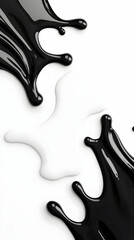 Black and White Liquid Abstract 3D Background
