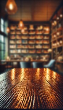 Wooden tree with books on blur background of library with bookshelf. Flawless