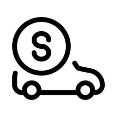 car sale icon with line style, perfect for user interface projects