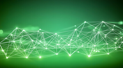 Obraz premium Abstract Green Network Illustration