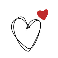 Decorative romantic illustration , heart vector