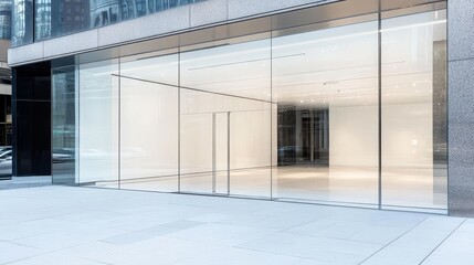 Fototapeta premium Vacant commercial property, offering great visibility in an urban setting.