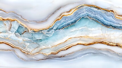 Fototapeta premium Blue and White Onyx Marble Texture Luxury Stone Background