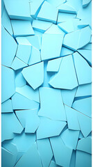 Abstract 3D Cracked Blue Background