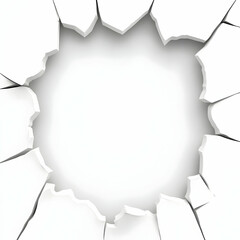 Fototapeta premium White 3D Cracked Background Illustration