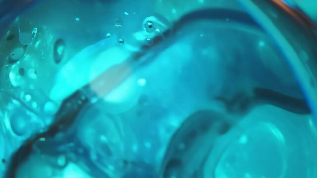 Surreal Blue Orbs in Macro: Luminous Texture and Cyan Backdrop