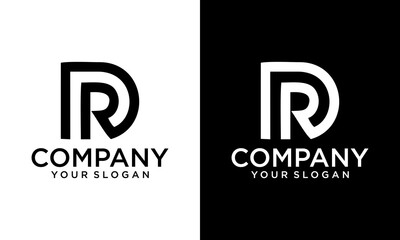 RD R D Letter Logo Design. Creative Icon Modern Letters Vector Logo.