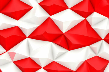 Red and White 3D Abstract Background