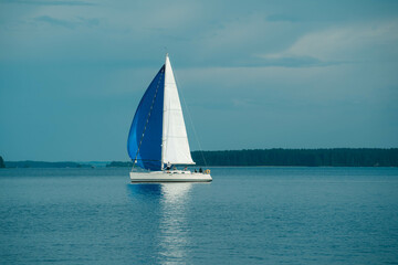 Fototapeta premium Sailing boats sailing in Finnish summer conditions