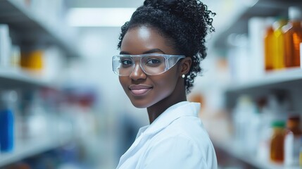Obraz premium Confident Scientist in Modern Laboratory Setting