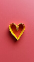 Fototapeta premium Valentine's Day Heart Shape Romantic Display Paper Craft Artistic Setting Close-Up View Love Concept