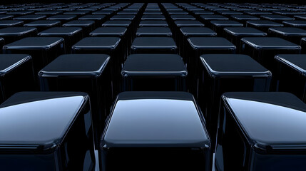 Obraz premium Dark Blue 3D Cube Array Background Illustration