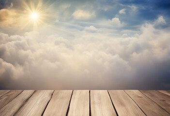 Above the Clouds A Wooden Platform Viewpoint