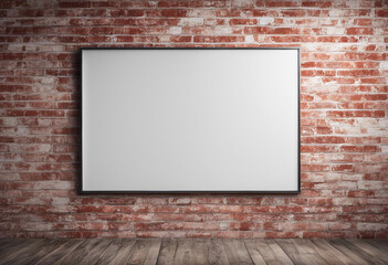 Blank Canvas on Brick Wall A Creative Space