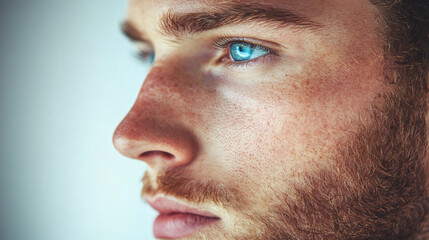 A mirror reflecting an individual deep in thought for self-reflection and awareness Self-reflection Stock Photo with side copy space