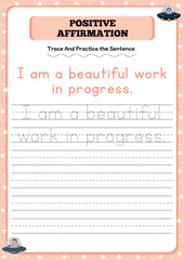 Positive affirmation activity worksheets for toddlers 