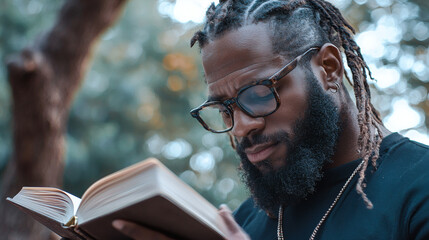 Positive mindset represented by an individual smiling while journaling thoughts and goals Positive mindset Stock Photo with side copy space