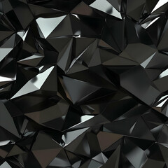 Fototapeta premium Black Abstract 3D Geometric Background