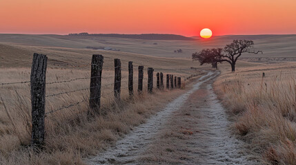 A sunrise scene inspiring optimism and a positive mindset for a fresh start Positive mindset Stock Photo with side copy space