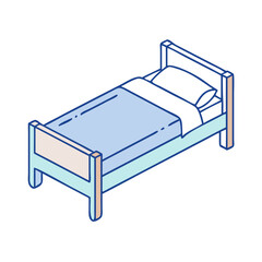 bed frame vector icon, furniture vector illustration - simple illustration of bed frame perfect for logos, and furniture-themed designs.