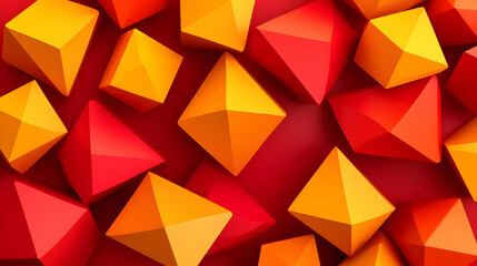 Obraz premium Red and Orange 3D Geometric Abstract Background