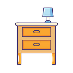 bedside table vector icon, furniture vector illustration - simple illustration of bedside table perfect for logos, and furniture-themed designs.