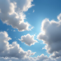 Obraz premium fluffy clouds white clouds blue sky with or without sun 