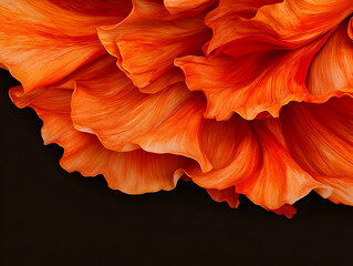 Vibrant Orange Flower Petals Illustration