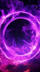 Fototapeta premium Abstract Purple Ring of Energy, Vibrant Digital Art