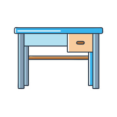 desk vector icon, furniture vector illustration - simple illustration of desk perfect for logos, and furniture-themed designs.