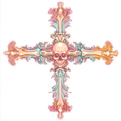Celtic Cross Christianity illustration isolated on white background