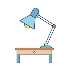 desk lamp vector icon, furniture vector illustration - simple illustration of desk lamp perfect for logos, and furniture-themed designs.