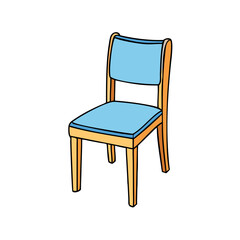 dining chair vector icon, furniture vector illustration - simple illustration of dining chair perfect for logos, and furniture-themed designs.