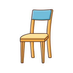 dining chair vector icon, furniture vector illustration - simple illustration of dining chair perfect for logos, and furniture-themed designs.