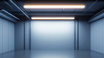 Fototapeta premium Empty Industrial Modern Interior Design Showcase