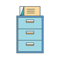 filing cabinet vector icon, furniture vector illustration - simple illustration of filing cabinet perfect for logos, and furniture-themed designs.