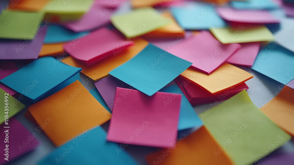 Aufkleber a close-up of colorful sticky notes with affirmations encouraging a positive mindset positive mindse